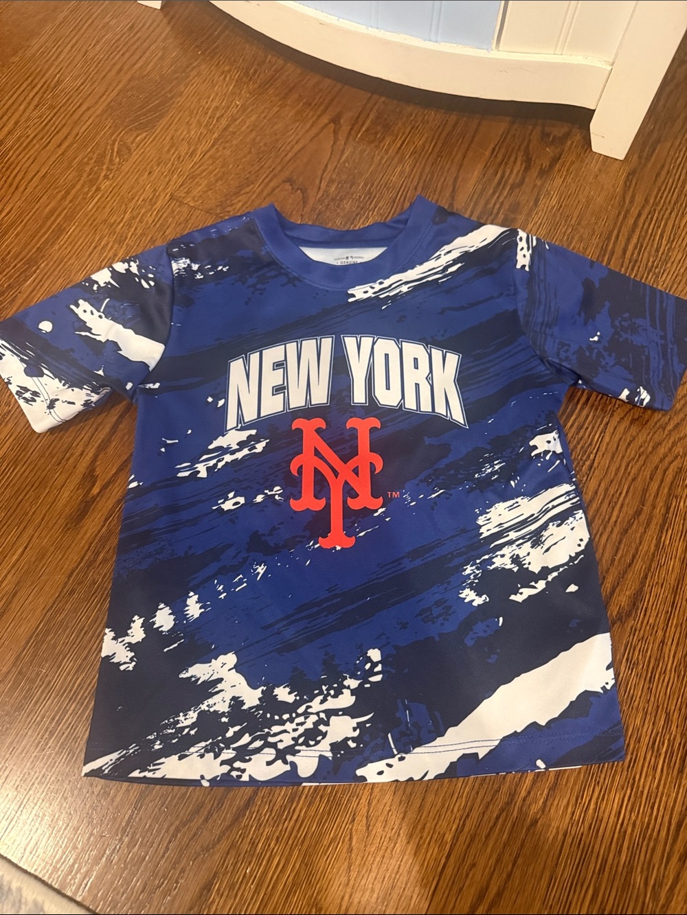 New York Mets Kids' Blue Graphic Tee with Team Logo
